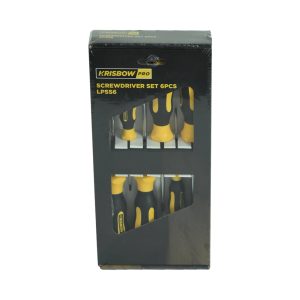 Screwdriver Set 6 Pcs Obeng Plus & Minus Krisbow Lpss6