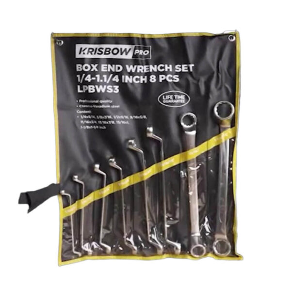 Kunci Ring Box End Wrench Set 1/4 - 1.1/4 inch 8pcs Krisbow 10015543