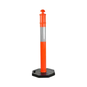 Traffic Post 115 cm Rubber Base Red Krisbow 10051434