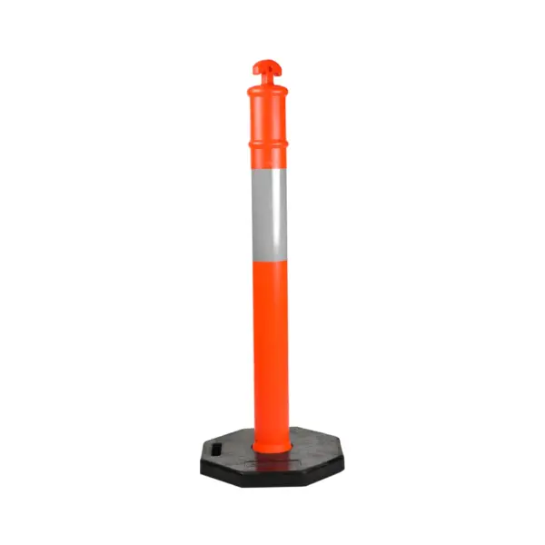 Traffic Post 115 cm Rubber Base Red Krisbow 10051434