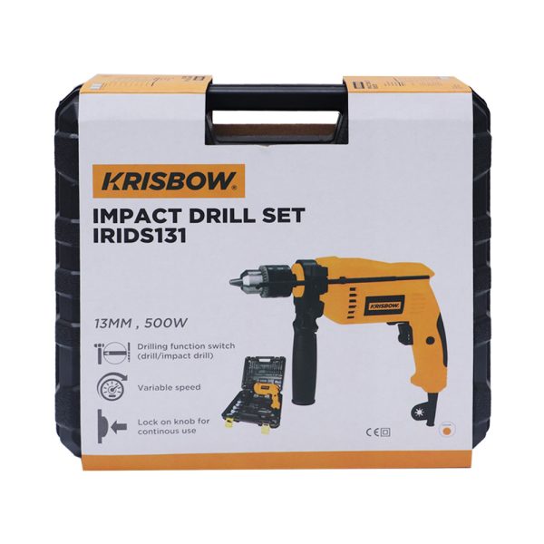 Impact Drill Set Krisbow 13MM 500W EDI5-1321VRS - Image 4
