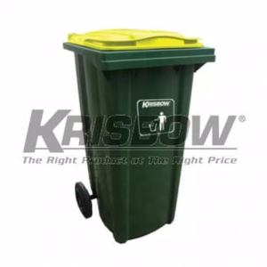 Tempat Sampah Krisbow 240L Dust Bin Neo Green With Yellow Lid