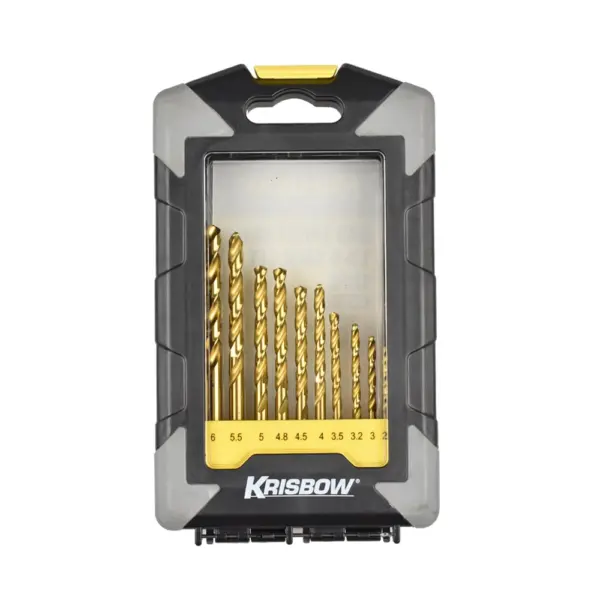 Mata Bor Krisbow HSS Twist Drill Bits Set 1.5-6.5MM 13PC