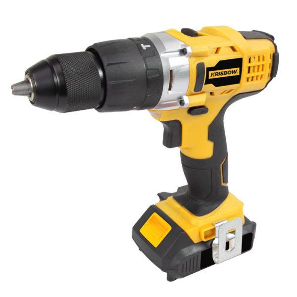 Mesin Bor Impact Drill Cordless Krisbow 13MM 18V LI