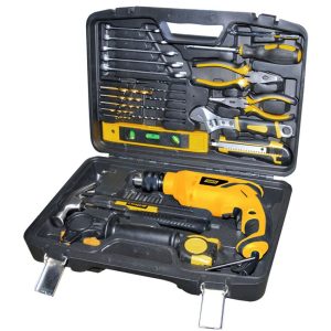 Mesin Bor Impact Drill Set 13MM 600W C/W 37 Tools Krisbow