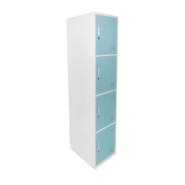 Locker 4 Doors Single Column Light Green Krisbow 10091355