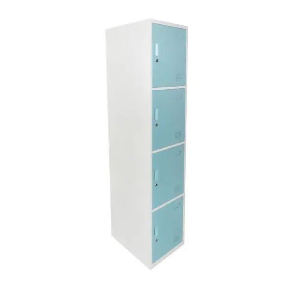 Locker 4 Doors Single Column Light Green Krisbow 10091355