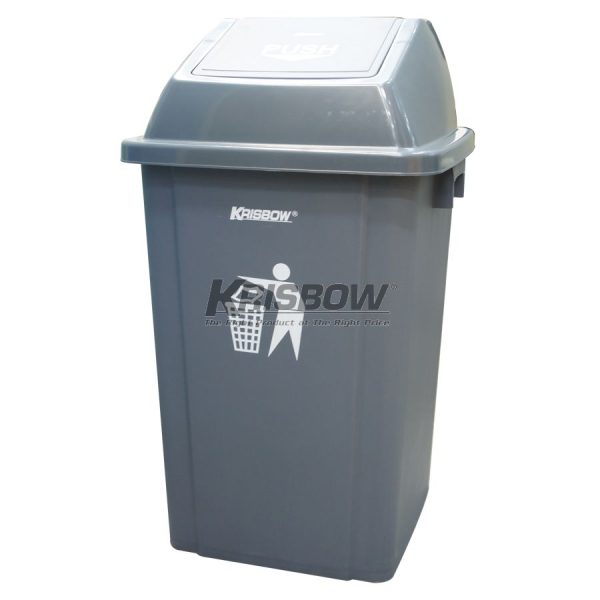 Tempat Sampah Push Cover Grey 60 L Krisbow 10091944