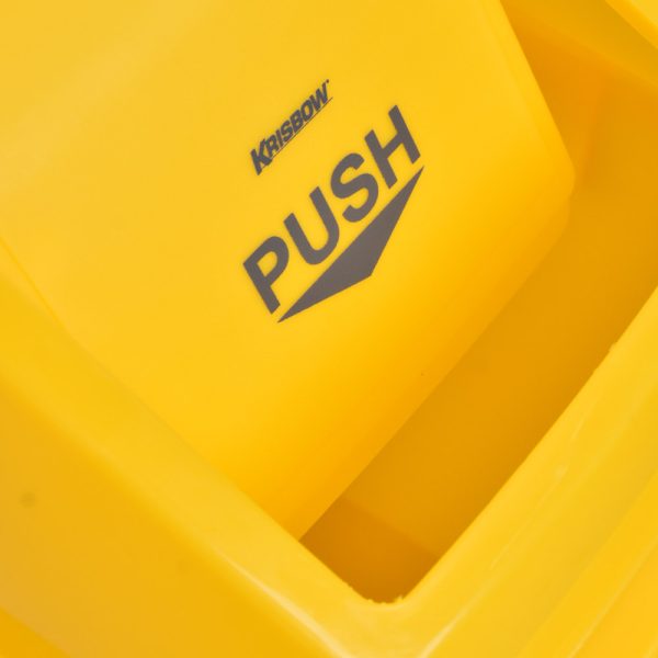 Tempat Sampah Outdoor Krisbow Push Cover 60 Liter Kuning - Image 4