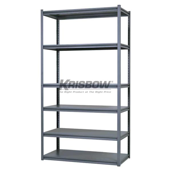 Rak Shelving Steel 6 Shelves Krisbow 120X60X220CM Grey 10093423