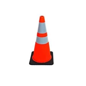 Traffic Cone 70CM Orange PVC Black Base Krisbow 10107301