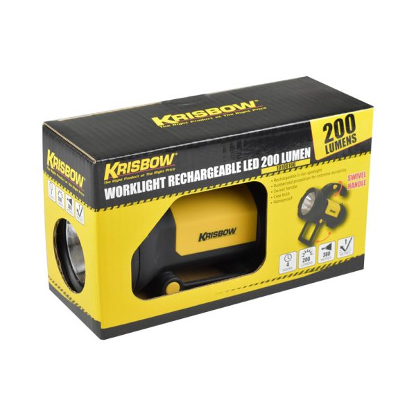 Senter Sorot Led Krisbow 200 LM Rechargeable - Image 3