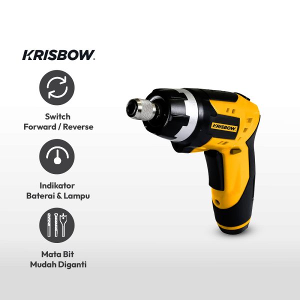 Cordless Screwdriver Krisbow 3.6V Ircs362 - Image 5