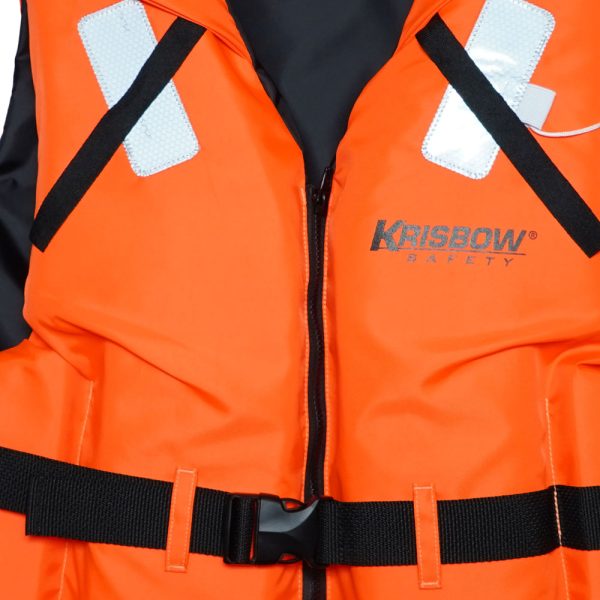 Rompi Pelampung Krisbow Dengan Pengikat & Peluit Ukuran L- Oranye - Image 3