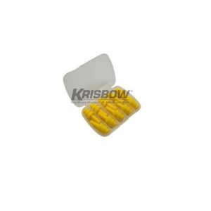 Ear Plug Silicon 5 Pair With Case Yellow Krisbow 10121974