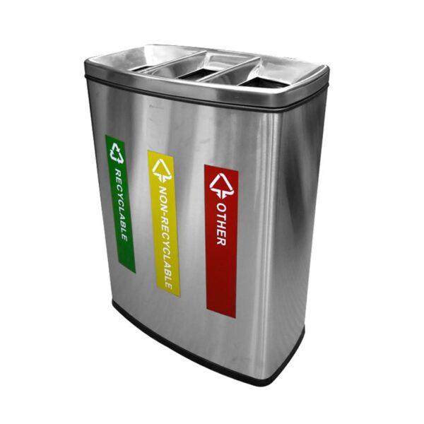 Tempat Sampah Krisbow Dust Bin 3 Compartment 30 L Open Top