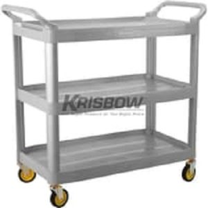 3 Rak Troli Krisbow Three Step Trolley Large Grey 103x51x96