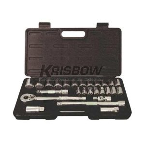 Kunci Sock Sockets Set 1/2” Drive 10 - 32mm 26pcs Krisbow 10222108