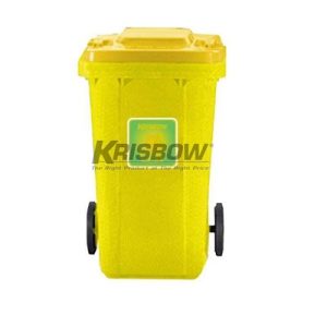 Tempat Sampah Dustbin New Eco 240L Green With Yellow LID Krisbow 10367863