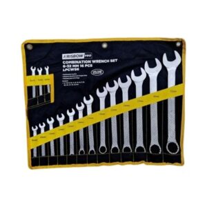 Krisbow Kunci Ring Pas Set 16 Pcs Silver 6-32 mm