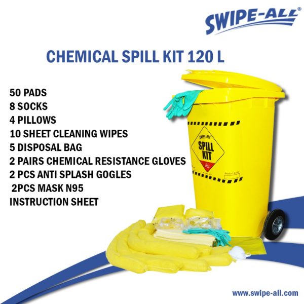 Swipe-All C89 Chemical Spill Kit 120L Menyerap Cairan Kimia 122120