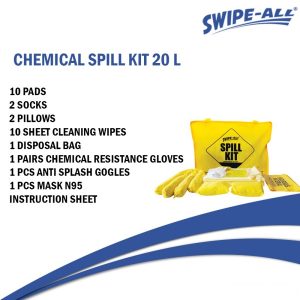 Swipe-All C20 Chemical Spill Kit 20 Liter With Bag 12220