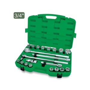 Kunci Sock Professional Grade Flank Socket Set 3/4" DR. 12PT 21pcs Toptul GCAI2103