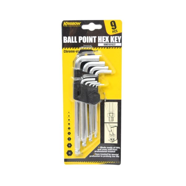 Set Kunci L Hex Krisbow M1/16-3/8Inch 9Pcs - Image 3