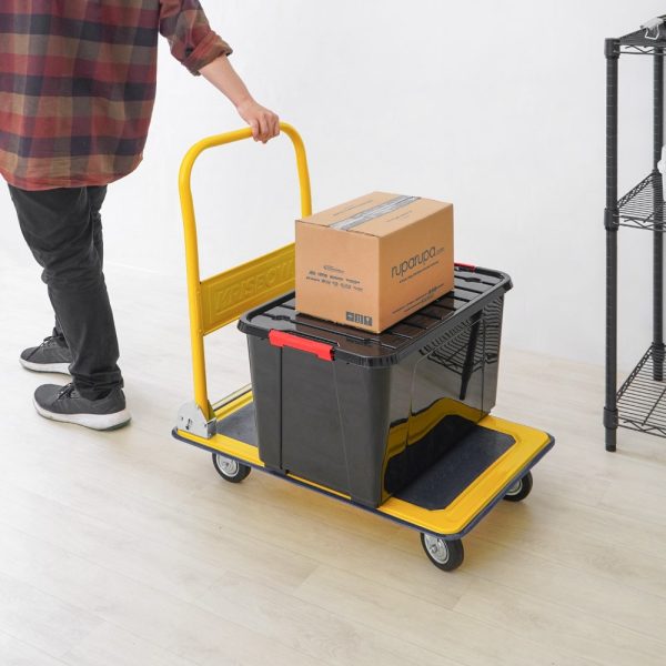 Troli Barang Lipat Krisbow 300 Kg Trolley Foldable Platform Handtruck - Image 6