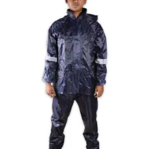 Jas Hujan Rainsuit PVC (M) Blue Navy Krisbow KW1000529