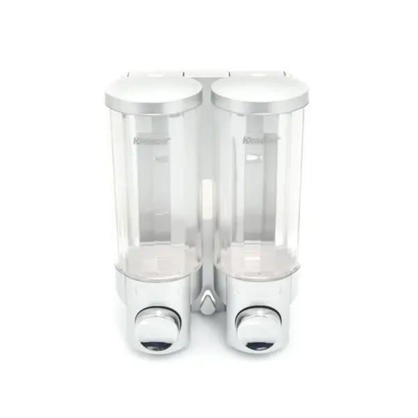 Tempat Sabun Soap Dispenser 400ML Double SIlver Krisbow KW2001248