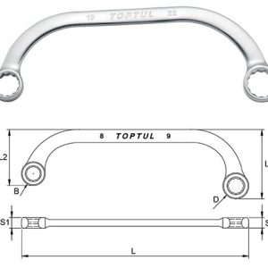 Kunci Half-Moon Ring Wrench 8x9mm TopTul AAAC0809