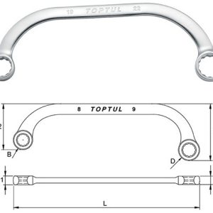 Kunci Half-Moon Ring Wrench 10x12mm TopTul AAAC1012