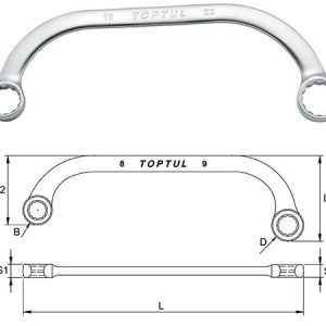 Kunci Half-Moon Ring Wrench 11x13mm TopTul AAAC1113