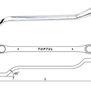 Kunci Ring Ganda Double Ring Wrench 45deg 10X11mm Toptul AAAH1011