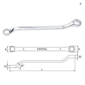 DOUBLE RING WRENCH 45deg 11x13mm TOPTUL AAAH1113