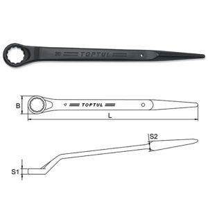 Kunci Ring Single Ring Wrench 45Deg Offset 24mm Toptul AAAS2424