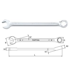 Kunci Kombinasi Long Combination  15Deg Offset 6mm TopTul AAEA0606