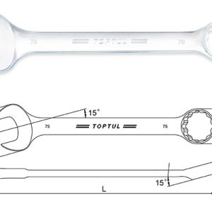 Kunci Ring Pas Kombinasi Standard Combination Wrench 15deg 60mm Toptul AAEB6060