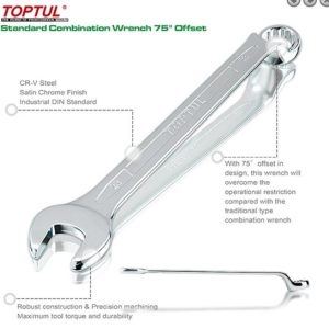 Kunci Kombinasi Standard Combination Wrench 75 Deg Offset 23mm Toptul AAEN2323