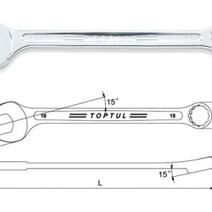 Kunci Kombinasi Super Torque Combination Wrench 15deg 8mm Toptul AAEW0808