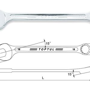 Kunci Kombinasi Super Torque Combination Wrench 15deg 12mm Toptul AAEW1212