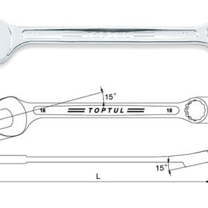 Kunci Kombinasi Super Torque Combination Wrench 15deg 16mm Toptul AAEW1616