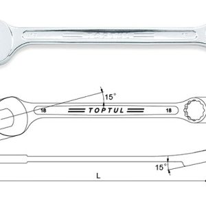 Kunci Kombinasi Super Torque Combination Wrench 15deg 22mm Toptul AAEW2222