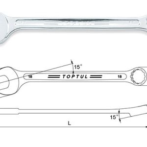 Kunci Kombinasi Super Torque Combination Wrench 15deg 27mm Toptul AAEW2727