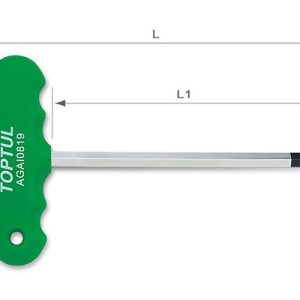 Kunci T-Type Hex Key Wrench 10mm Toptul AGAI1019