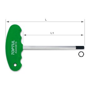 Kunci T-Type Hex Key Wrench 6mm Toptul AGAI0619