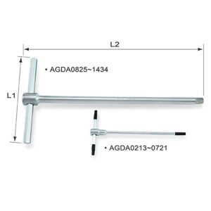 Kunci T-Type Hex Key Wrench 6mm Toptul AGDA0621