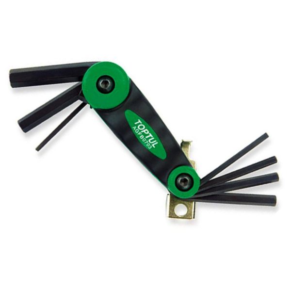 Kunci L 7-in-1 Foldable Hex Key Wrench Set Toptul AGFB0701
