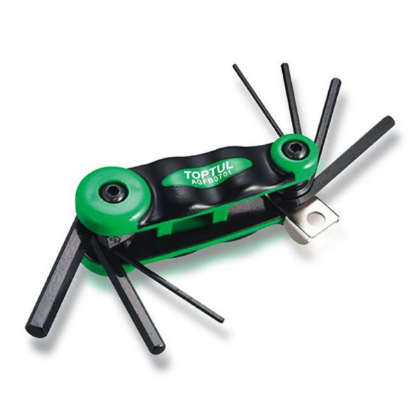 Kunci L 7-in-1 Foldable Hex Key Wrench Set Toptul AGFB0703